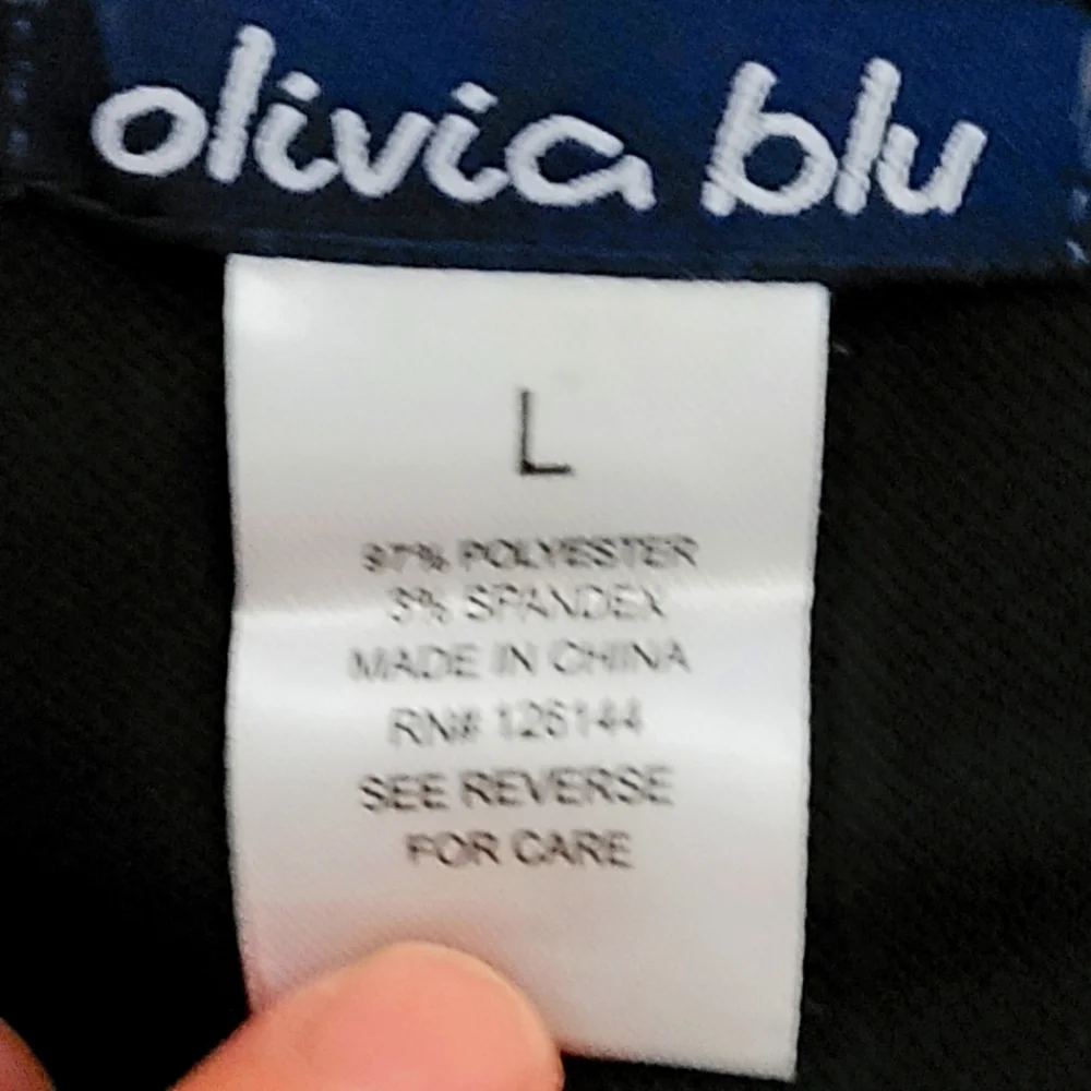 Olivia Blu Black Bomber Jacket With Gold Zipper Detailing​ - Picture 9 of 12
